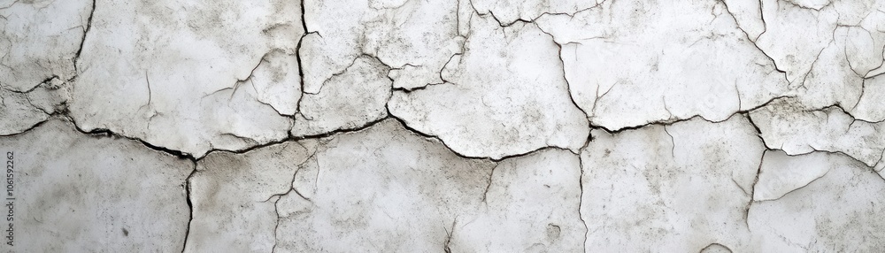 Fototapeta premium A close-up of cracked, weathered white paint on a surface, showcasing texture and detail.