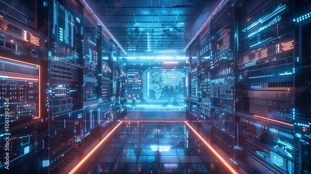Cyberspace Security Hub Visualized as a Fortified Digit Cyberspace Security Hub Visualized as a Fortified Digit