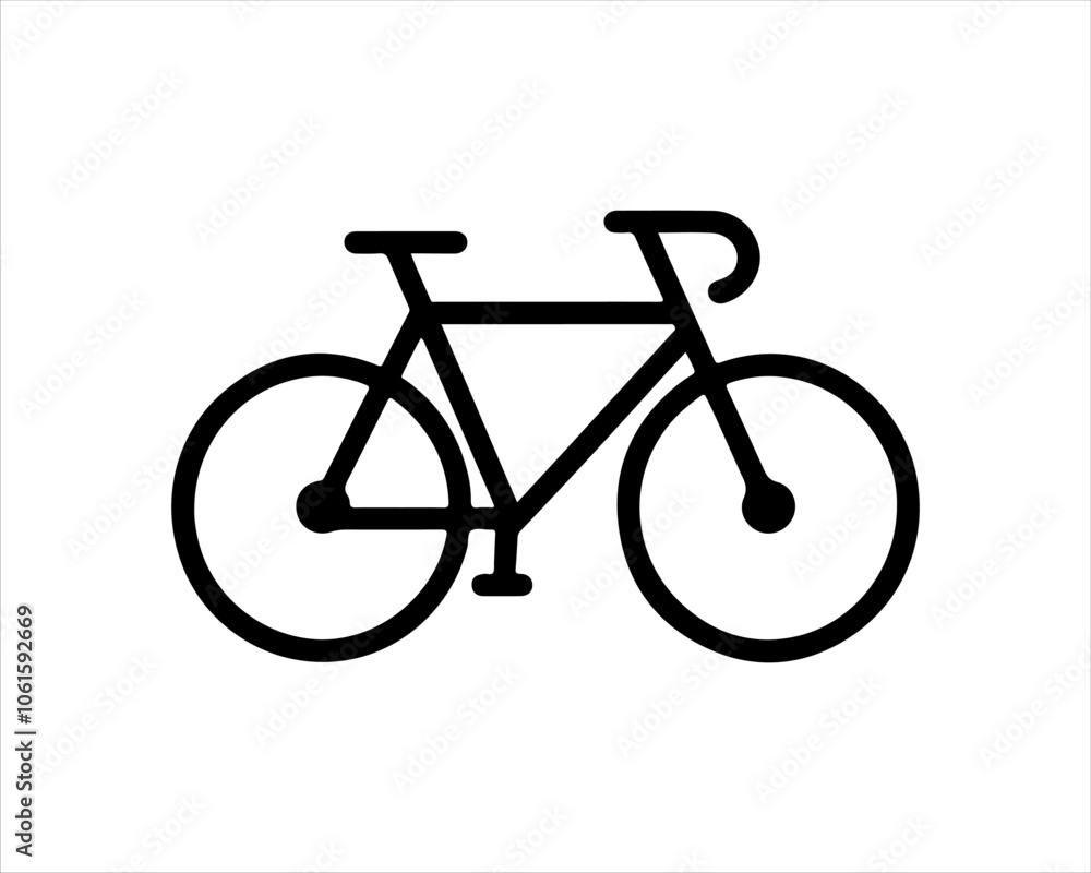Bicycle logo design icon symbol vector illustration. Bicycle logo design icon symbol vector illustration.