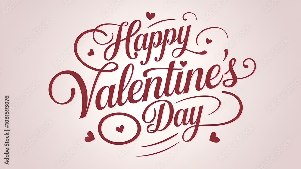a festive Valentine’s Day card design featuring elegant calligraphy that says a festive Valentine’s Day card design featuring elegant calligraphy that says