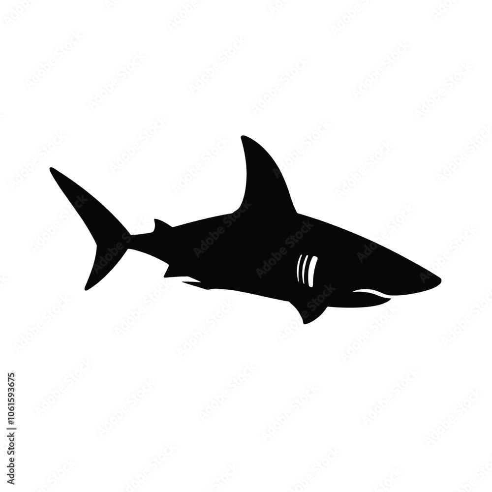 a black and white silhouette of a shark a black and white silhouette of a shark