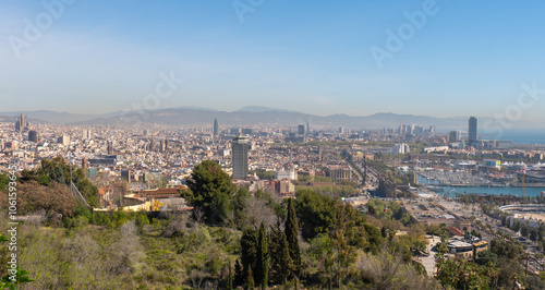 Panorama ville de Barcelone, Espagne