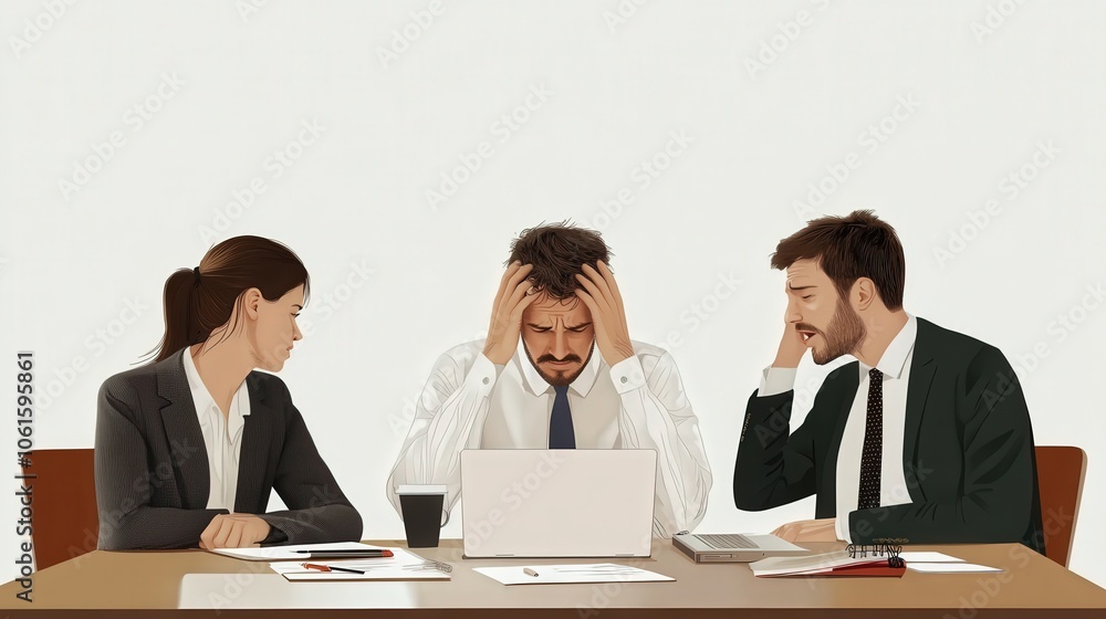 Colleagues Engaged in Heated Discussion at Work Colleagues Engaged in Heated Discussion at Work