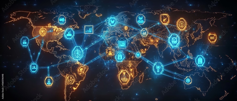 Obraz premium The Global Donation Network, Digital Philanthropy and Crowdfunding
