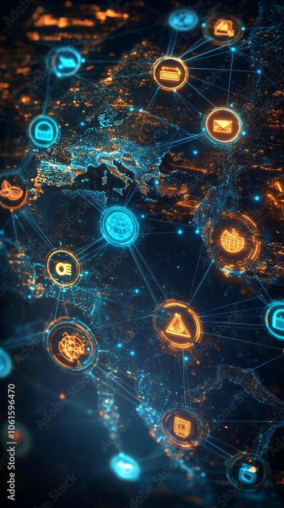 Obraz premium The Global Donation Network, Digital Philanthropy and Crowdfunding