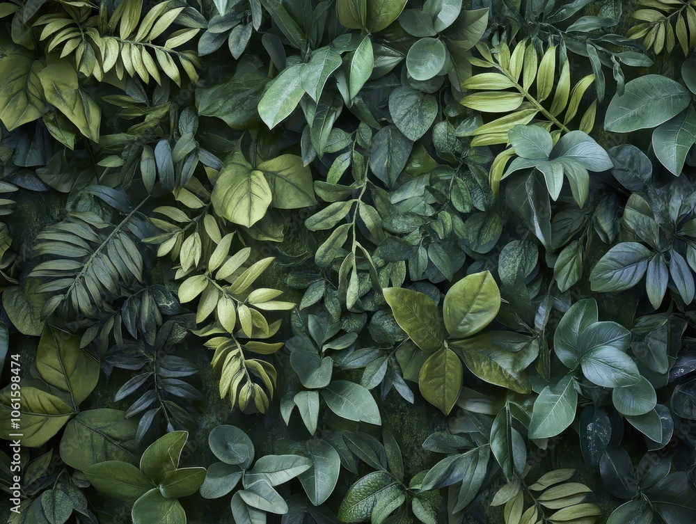 Fototapeta premium Textured Green Foliage for Background Display