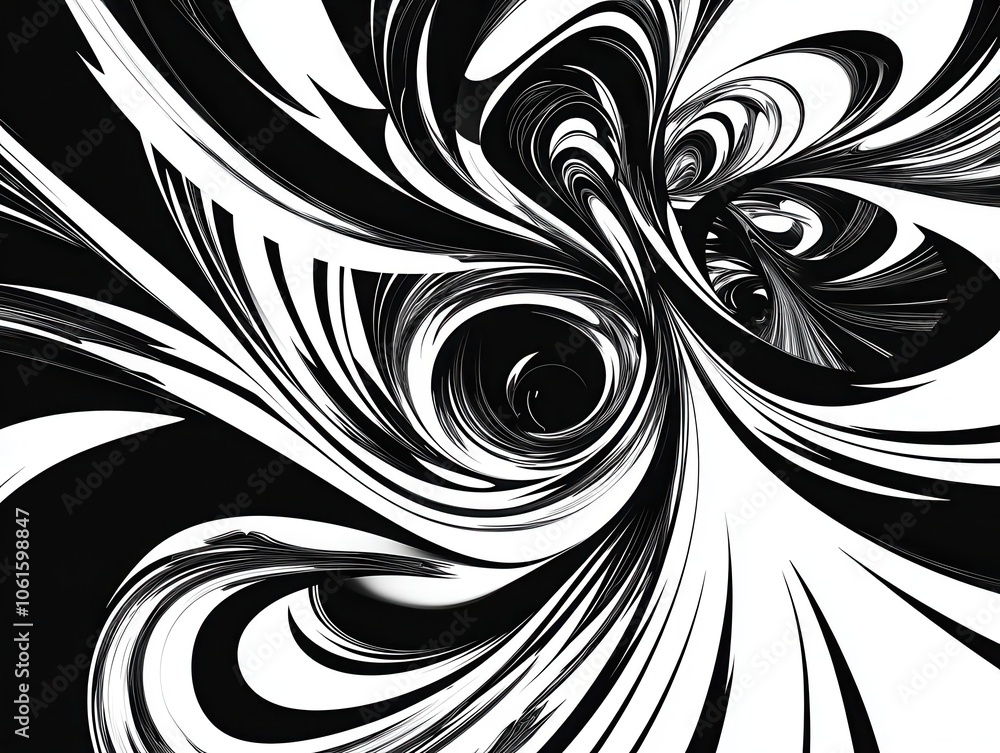 Abstract Black and White Graphic Design Swirls Abstract Black and White Graphic Design Swirls