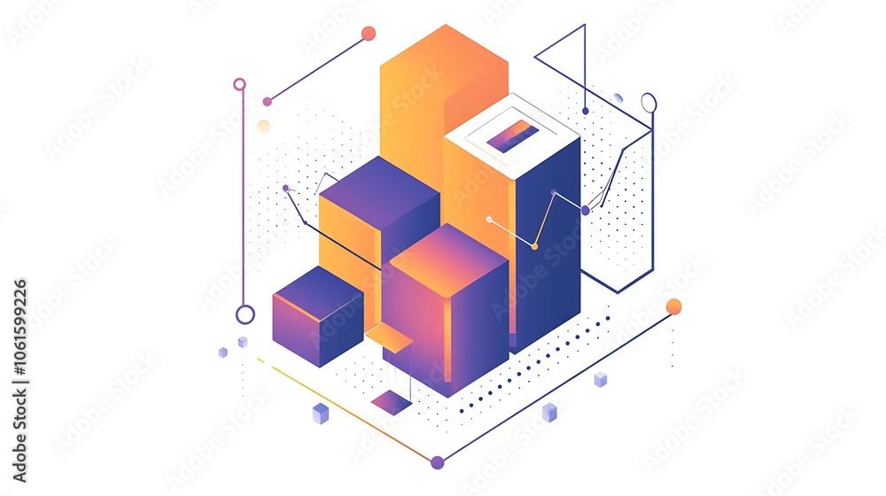 Obraz premium A simple flat isometric illustration