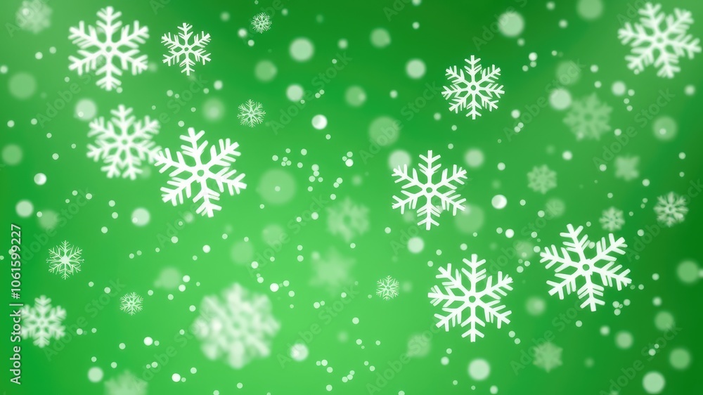 Snow and snowflakes falling on a green screen background Snow and snowflakes falling on a green screen background