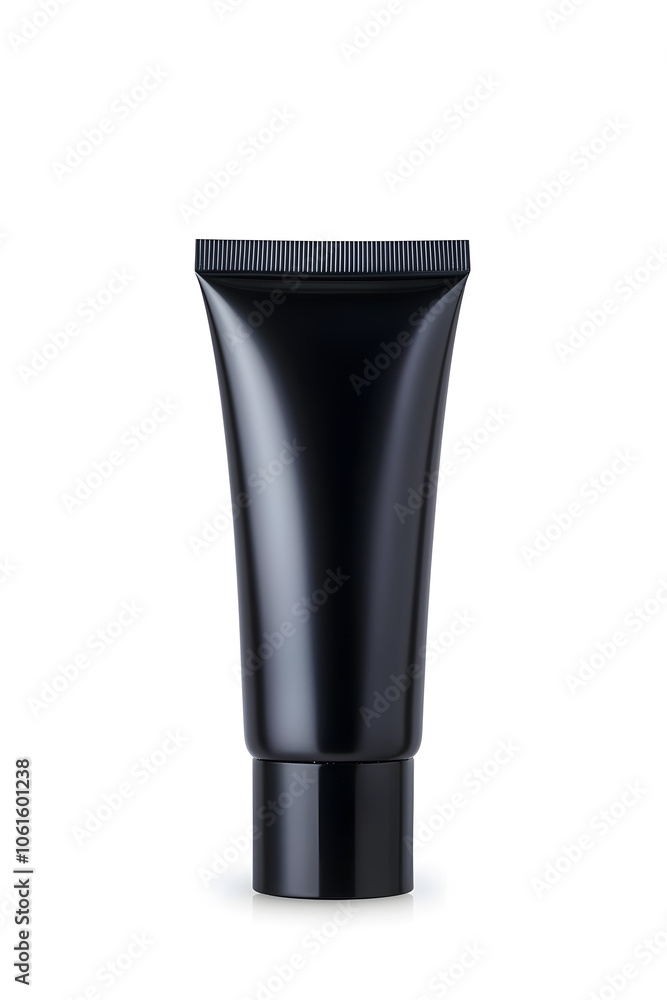 Makeup foundation, BB cream tube mockup isolated on white background Makeup foundation, BB cream tube mockup isolated on white background
