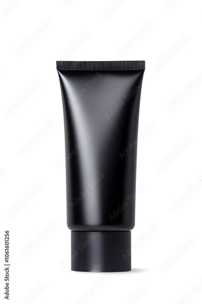 Makeup foundation, BB cream tube mockup isolated on white background Makeup foundation, BB cream tube mockup isolated on white background