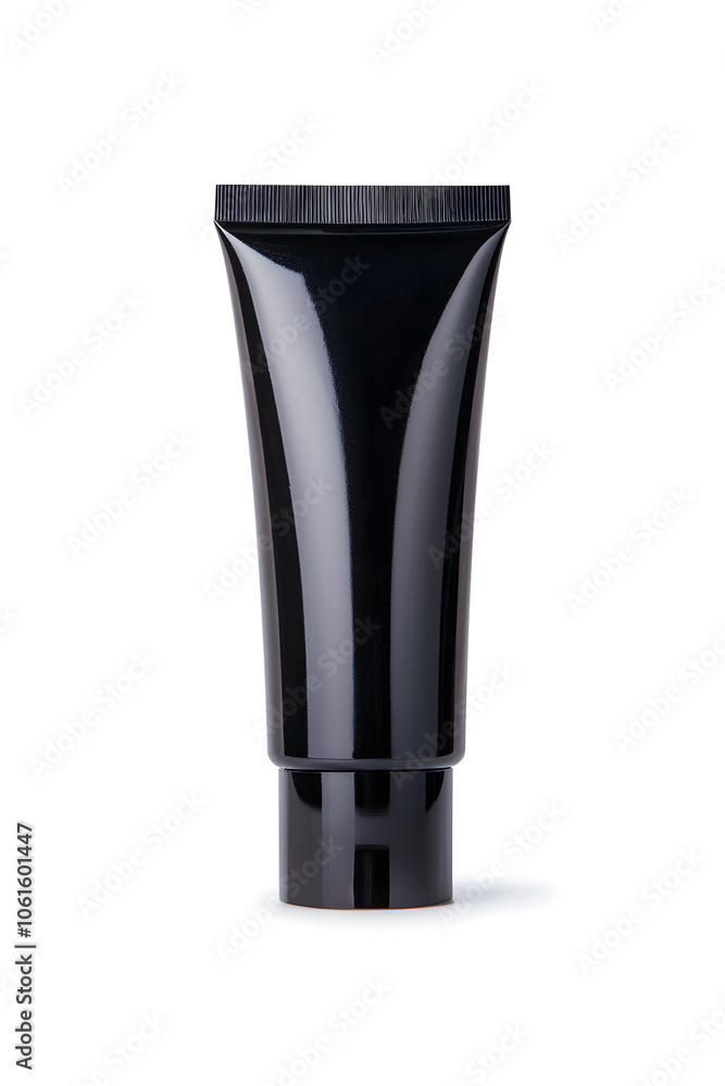 Makeup foundation, BB cream tube mockup isolated on white background Makeup foundation, BB cream tube mockup isolated on white background