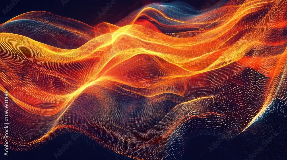 Digital wave background. Generative AI Digital wave background. Generative AI