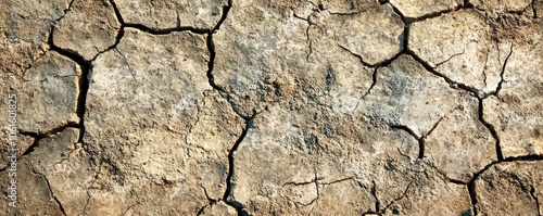 A close-up view of cracked dry soil, illustrating drought or arid conditions.