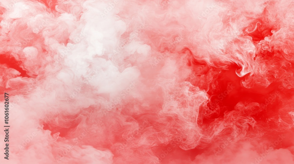 Fototapeta premium Red smoke texture background, abstract swirling wisps and ethereal patterns for digital art design projects