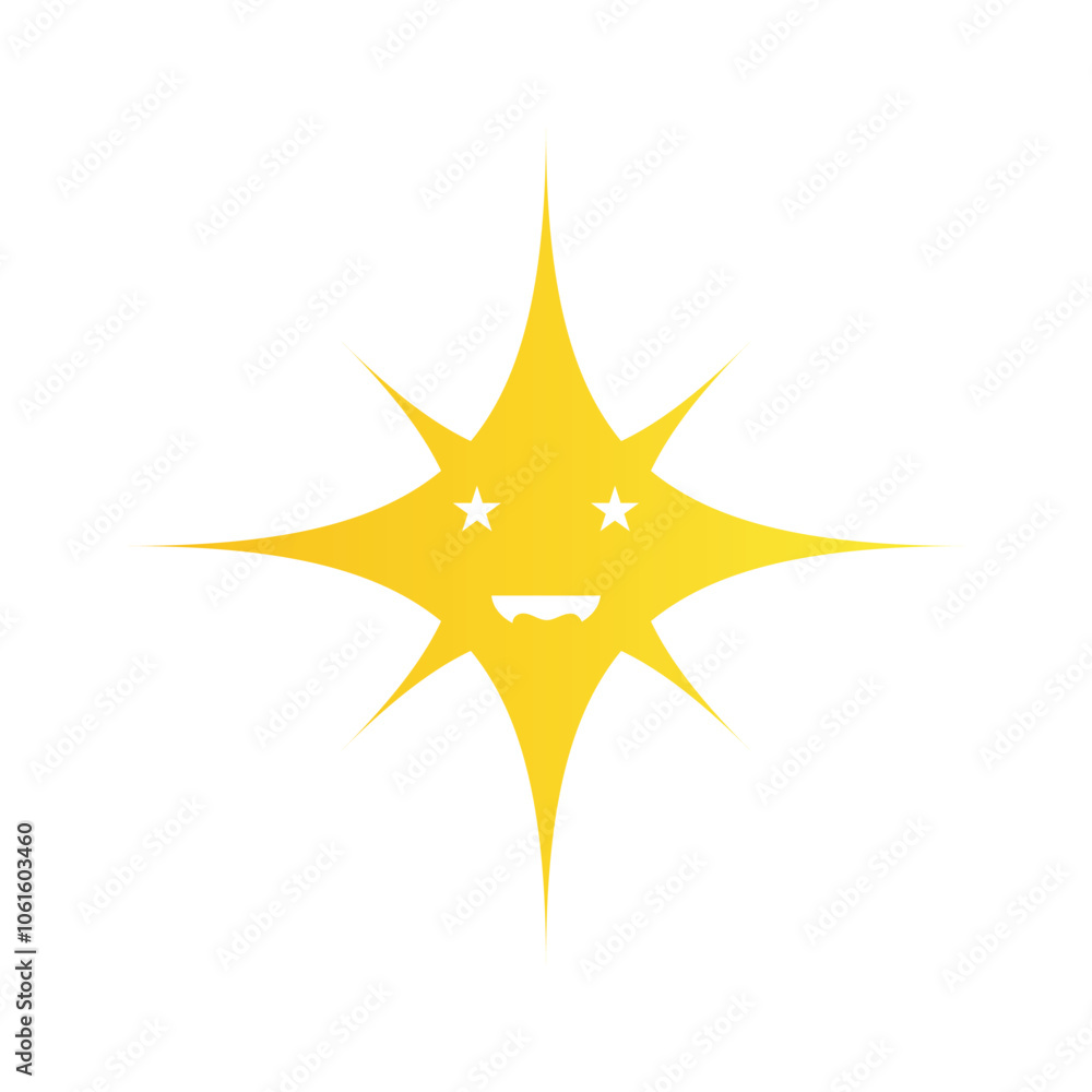 Shining stars emoji. Sparkles star icon, twinkle social media platform symbol. Yellow cartoon glittering abstract element vector. isolated on white background. Vector illustration. EPS 10 Shining stars emoji. Sparkles star icon, twinkle social media platform symbol. Yellow cartoon glittering abstract element vector. isolated on white background. Vector illustration. EPS 10
