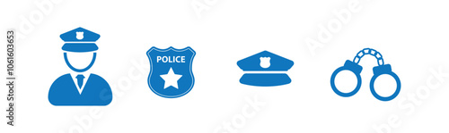 police icon on white background	
