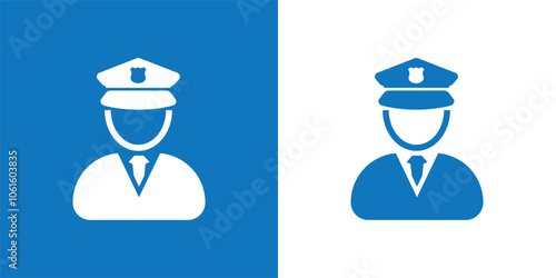 police icon on white background	