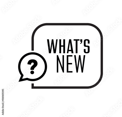 what's new sign on white background 