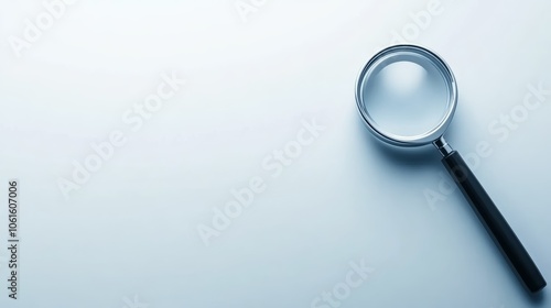 Wallpaper Mural The magnifying glass with a metal lens lies isolated on a white surface, ready to magnify any object under inspection Torontodigital.ca
