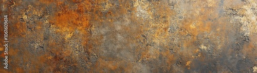 Abstract textured surface with warm tones of rust and gold.