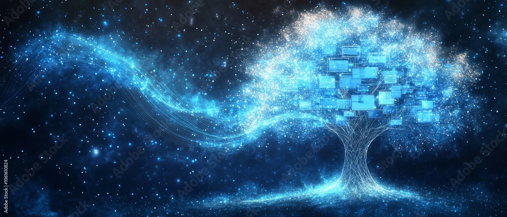 Fototapeta premium The Data Tree of Life, Digital Legacy and Estate Planning