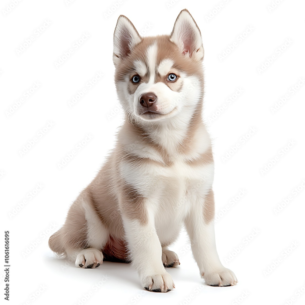 Cute Isolated Siberian Husky Puppy Portrait Cute Isolated Siberian Husky Puppy Portrait