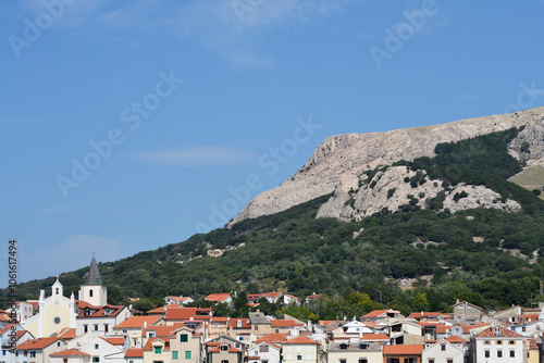 Baska village on island Krk in Croatia