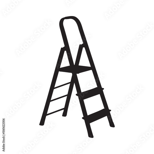 Folding Ladder silhouette. Folding Ladder icon vector illustration design.