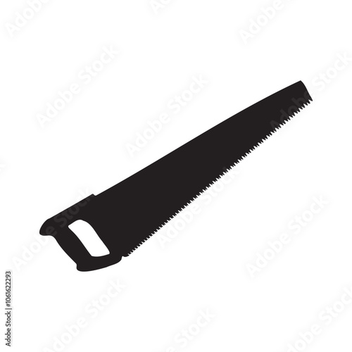 Hand saw silhouette vector illustration design. Hand saw icon symbol.