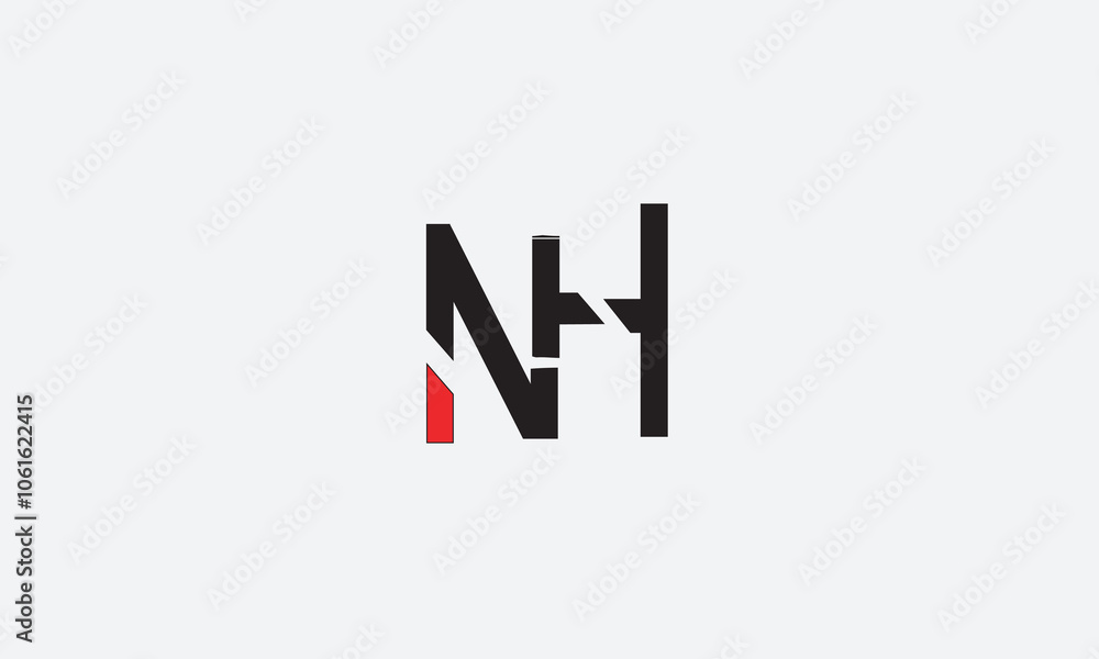 Fototapeta premium NH, HN, N , H , Abstract Letters Logo Monogram 
