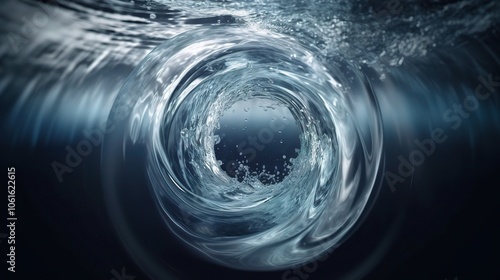 Swirling Water Tube Effect Underwater Scene