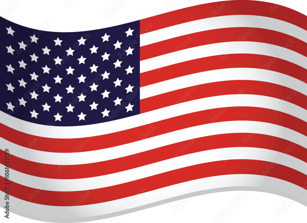 Fototapeta premium United States of America National Flag Vector