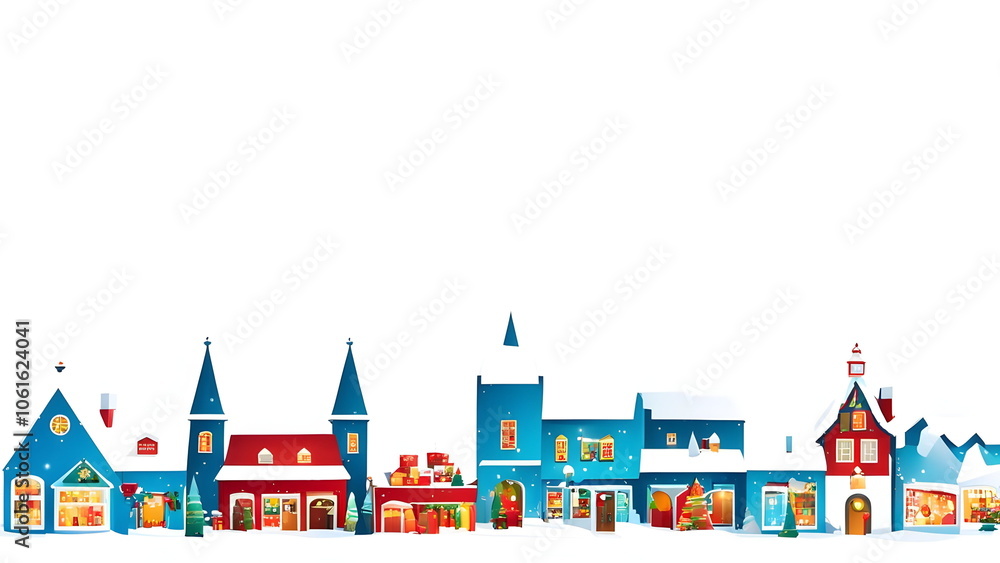 Backdrop with Christmass markets on street