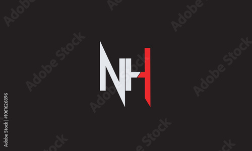 NH, HN, N , H , Abstract Letters Logo Monogram