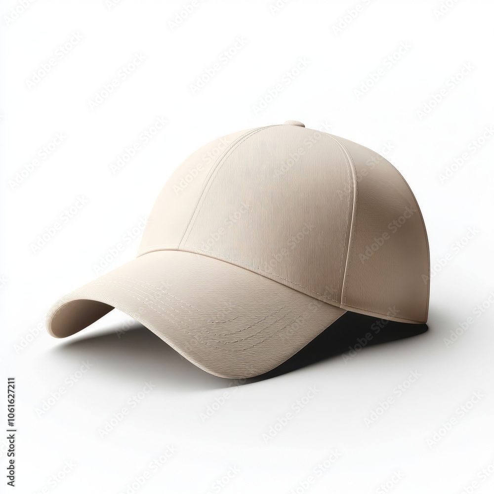 realistic high quality cream baseball cap mockup isolated realistic high quality cream baseball cap mockup isolated