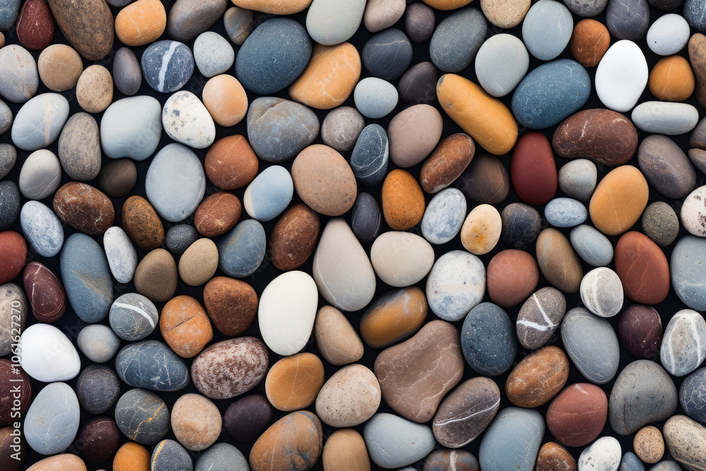 Processed collage of beach shore pebbles surface texture. Background for banner, backdrop Processed collage of beach shore pebbles surface texture. Background for banner, backdrop