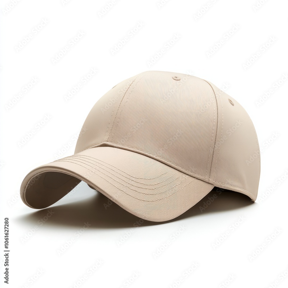 realistic high quality cream baseball cap mockup isolated realistic high quality cream baseball cap mockup isolated