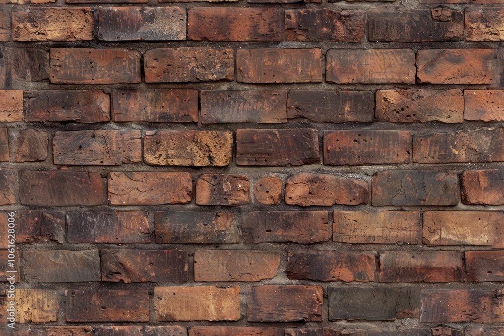 Photo of Old brown brick wall. Background texture for backdrops or mapping Photo of Old brown brick wall. Background texture for backdrops or mapping