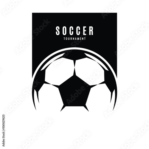 Soccer ball football tournament icons. Symbol or emblem. vector illustration