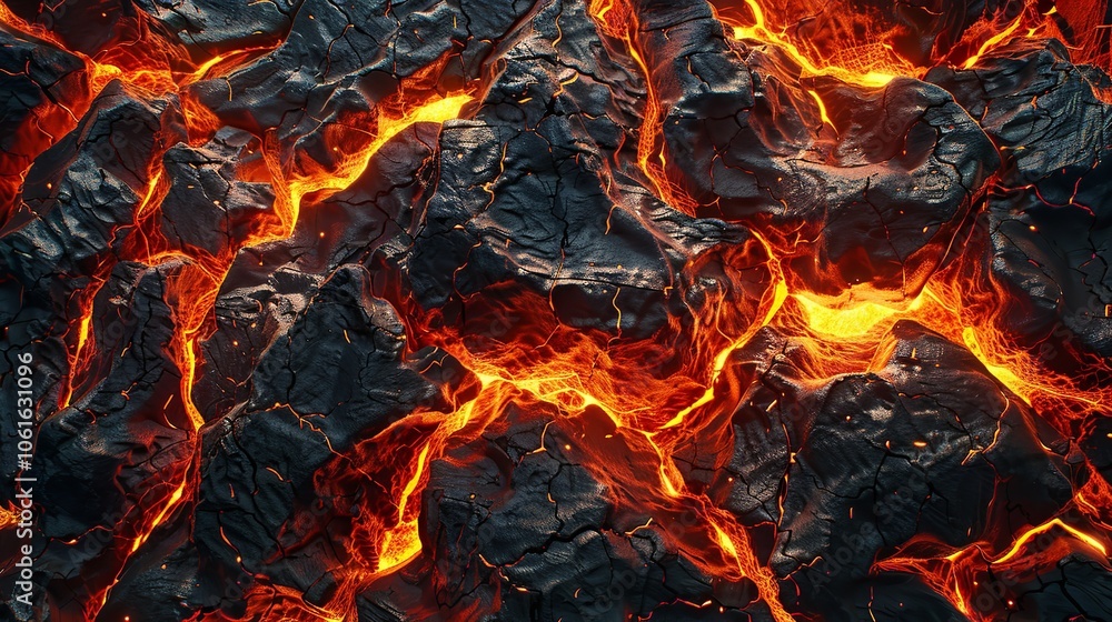 Lava Texture Anime Style Art Background, 8K Realistic Lighting Lava Texture Anime Style Art Background, 8K Realistic Lighting