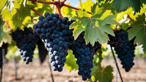 Wallpaper Mural Captivating Image of Fresh Cabernet Franc Grapes with Lush Green Leaves Perfect for Wine Marketing and Culinary Use Torontodigital.ca
