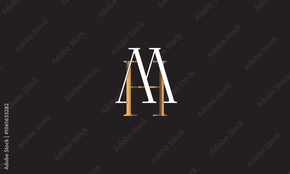 MH, HM , M , H , Abstract Letters Logo Monogram MH, HM , M , H , Abstract Letters Logo Monogram