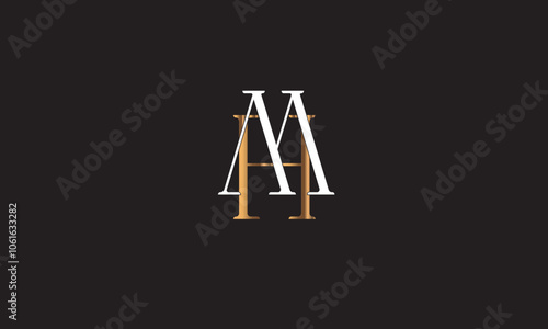 MH, HM , M , H , Abstract Letters Logo Monogram