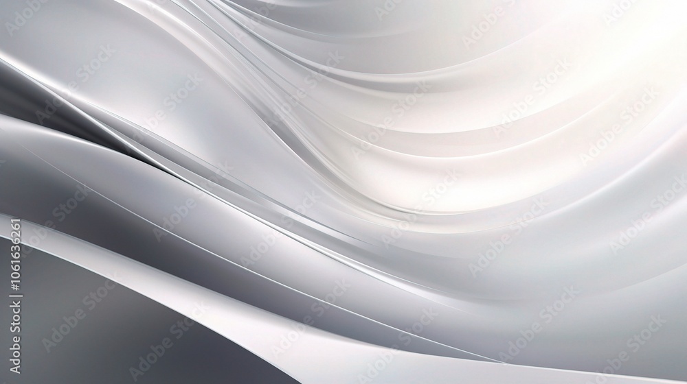 Obraz premium Silver and White Abstract Gradient Background