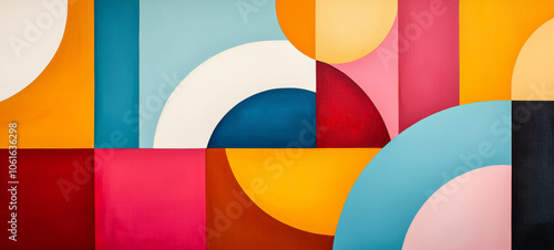 Abstract art with contrasting colors and geometric shapes evokes emotion