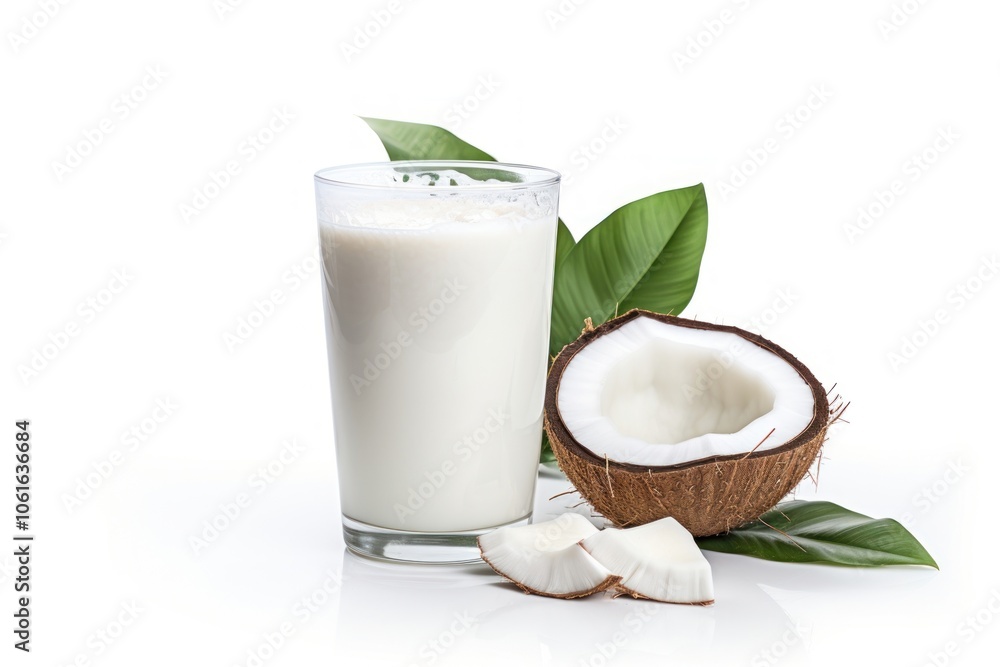 Milk coconut dairy drink. Milk coconut dairy drink.
