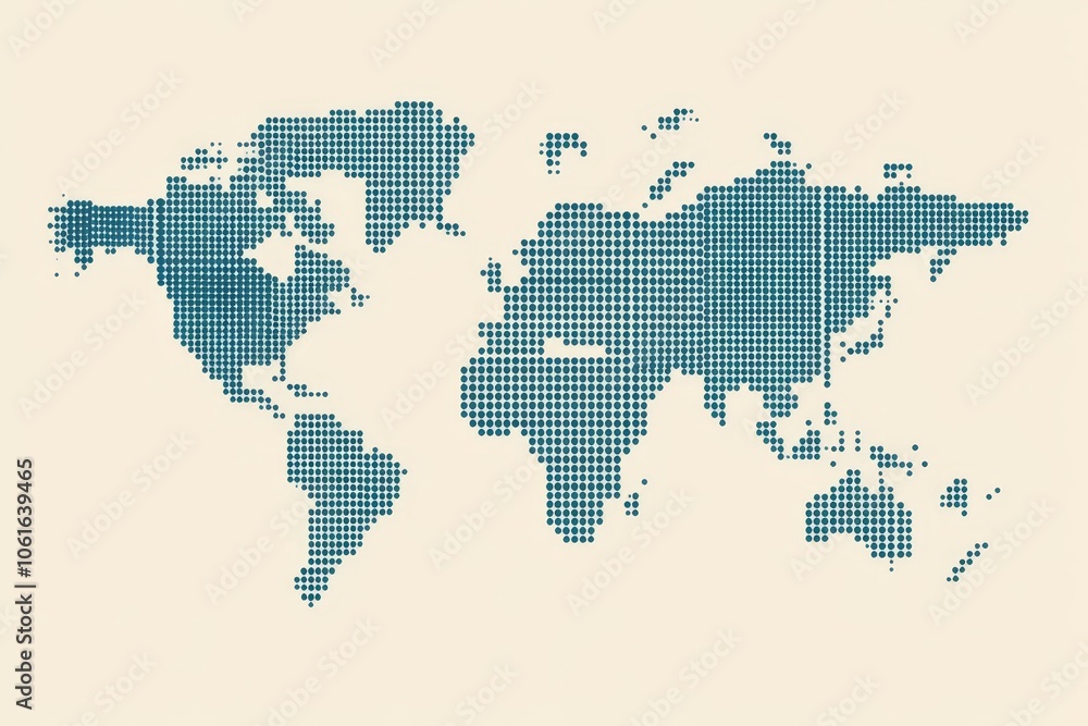 A minimalist world map illustration made of blue dots, symbolizing global connectivity, travel, and exploration. A minimalist world map illustration made of blue dots, symbolizing global connectivity, travel, and exploration.