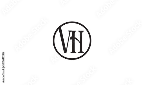  VH, HV , V , H , Abstract Letters Logo Monogram