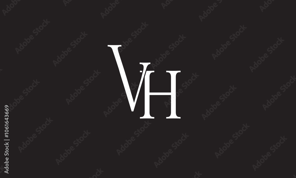 VH, HV , V , H , Abstract Letters Logo Monogram VH, HV , V , H , Abstract Letters Logo Monogram